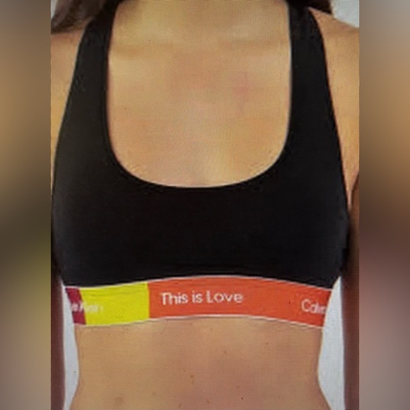 Calvin Klein Black Bra with Colorful Band - Picture 2 of 3